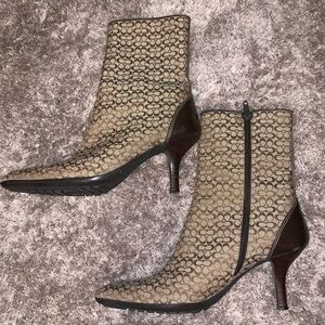 Vintage Coach Logo Booties